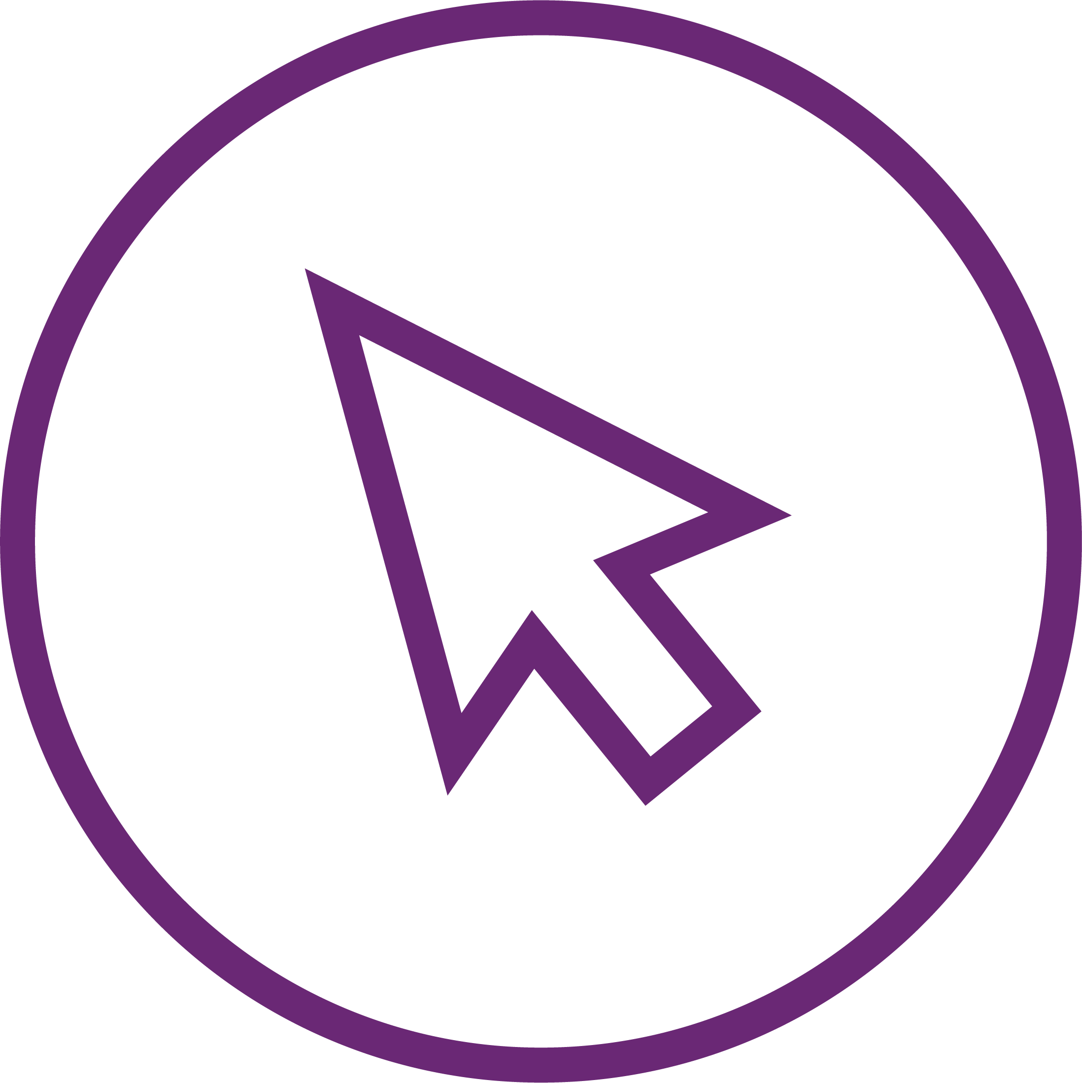 Showing a graphic of a cursor arrow surrounded by a circle.